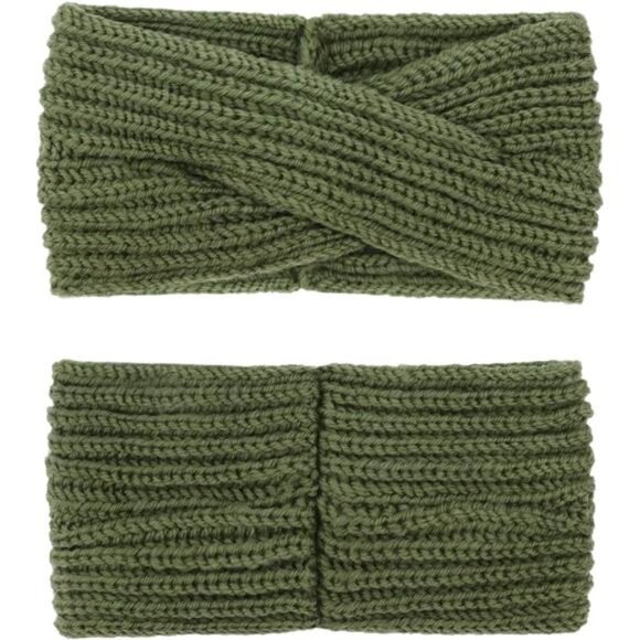 Winter Knit Chunky Headbands for Women Crochet Turban Knitted Ear - Picture 6 of 8